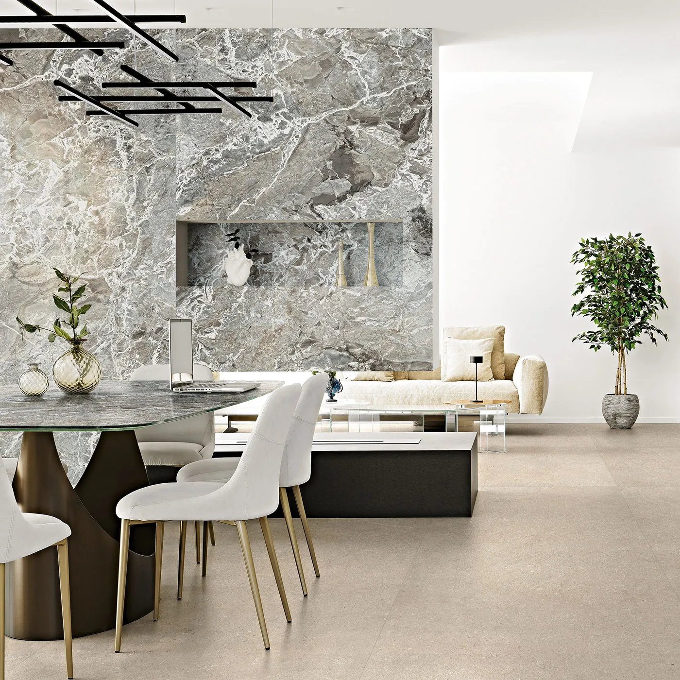 Flooring/cladding in stone-effect porcelain stoneware Authentic Luxe by Florim Ceramiche