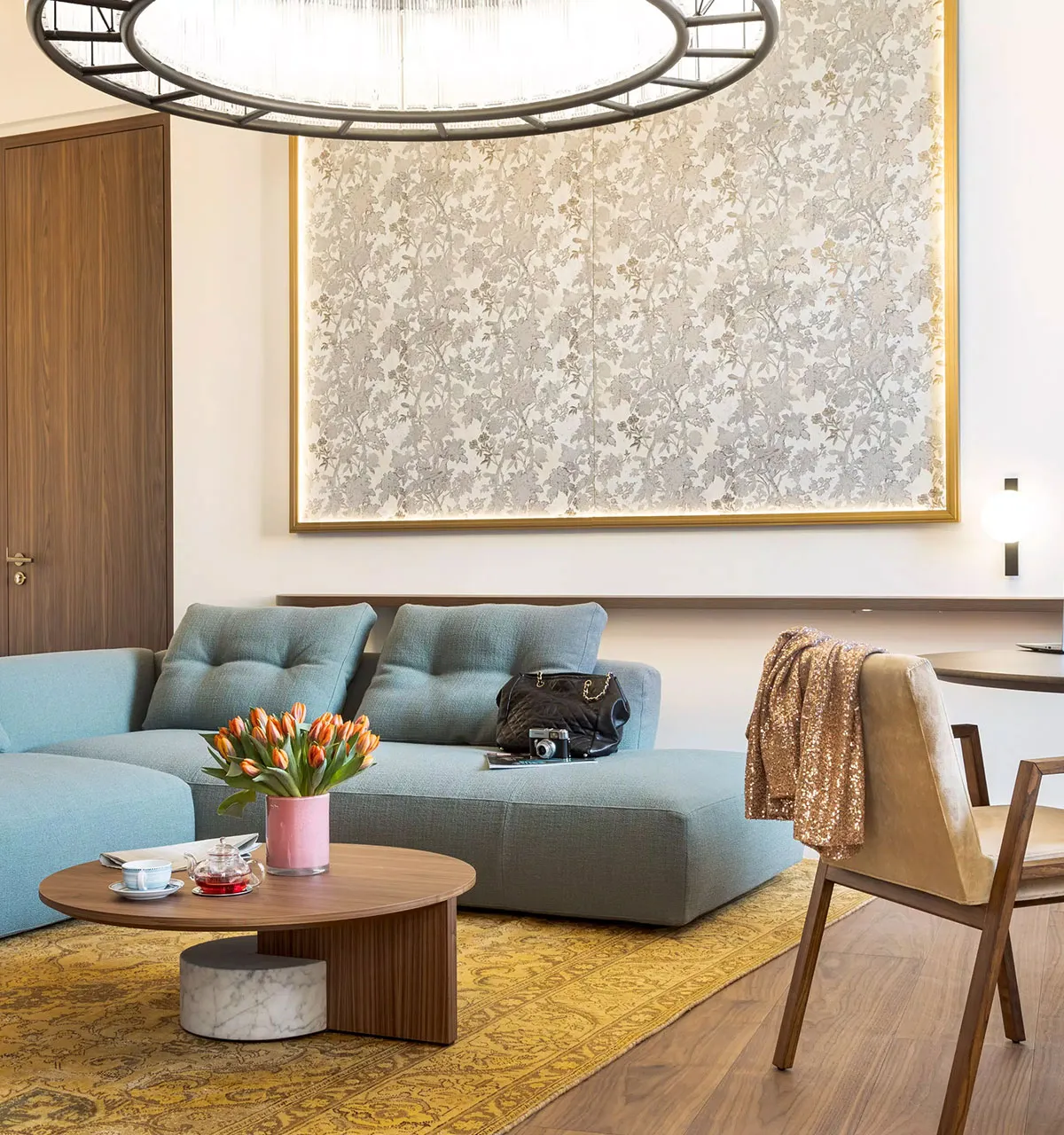 Project: Palazzo Cordusio Gran Meliá, Milan (2023) Collection: I Filati – Fabric-effect porcelain stoneware by Florim Ceramiche