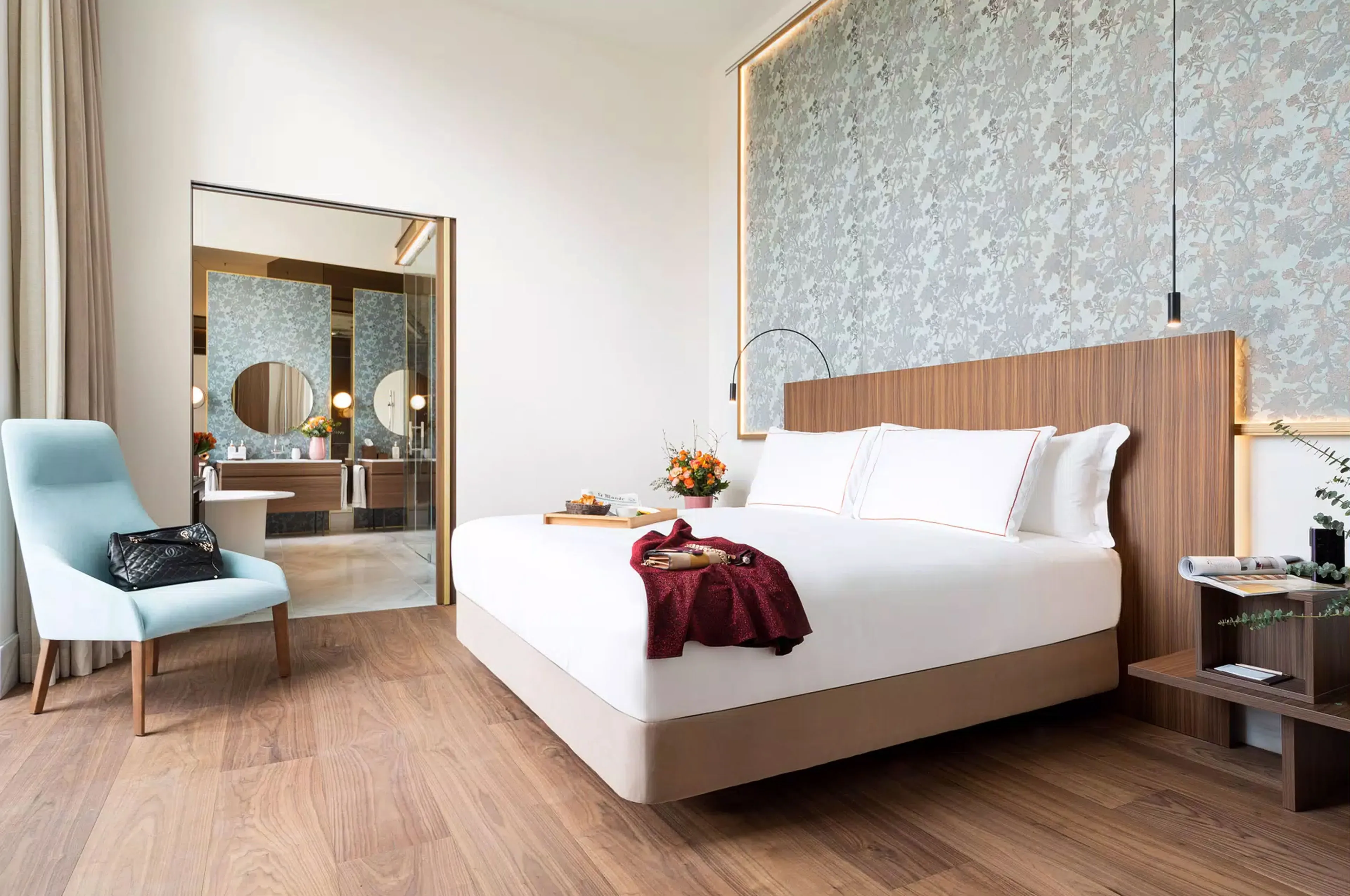 Project: Palazzo Cordusio Gran Meliá, Milan (2023) Collection: I Filati – Fabric-effect porcelain stoneware by Florim Ceramiche